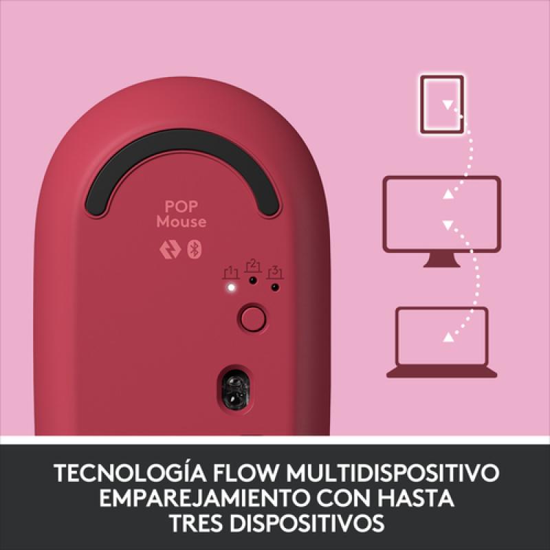 Logitech POP Mouse ratón Ambidextro RF Wireless + Bluetooth Óptico 4000 DPI