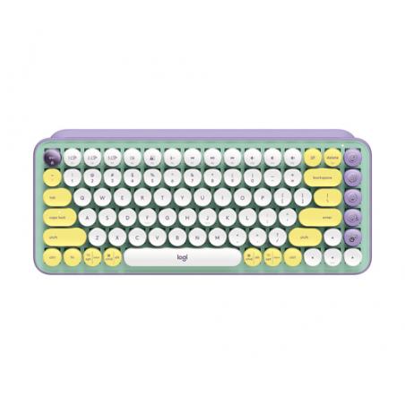 Logitech POP Keys Wireless Mechanical Keyboard With Emoji Keys teclado Bluetooth AZERTY Francés Color menta