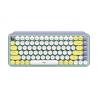 Logitech POP Keys Wireless Mechanical Keyboard With Emoji Keys teclado Bluetooth AZERTY Francés Color menta