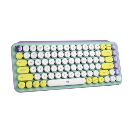 Logitech POP Keys Wireless Mechanical Keyboard With Emoji Keys teclado Bluetooth AZERTY Francés Color menta