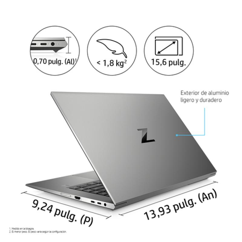 HP ZBook Studio 15.6 G8 i7-11800H Estación de trabajo móvil 39,6 cm (15.6") Full HD Intel® Core™ i7 16 GB DDR4-SDRAM 512 GB SSD 