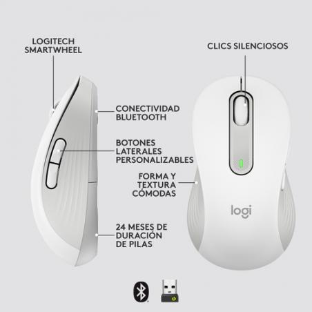 Logitech Signature M650 ratón Izquierda RF Wireless + Bluetooth Óptico 2000 DPI