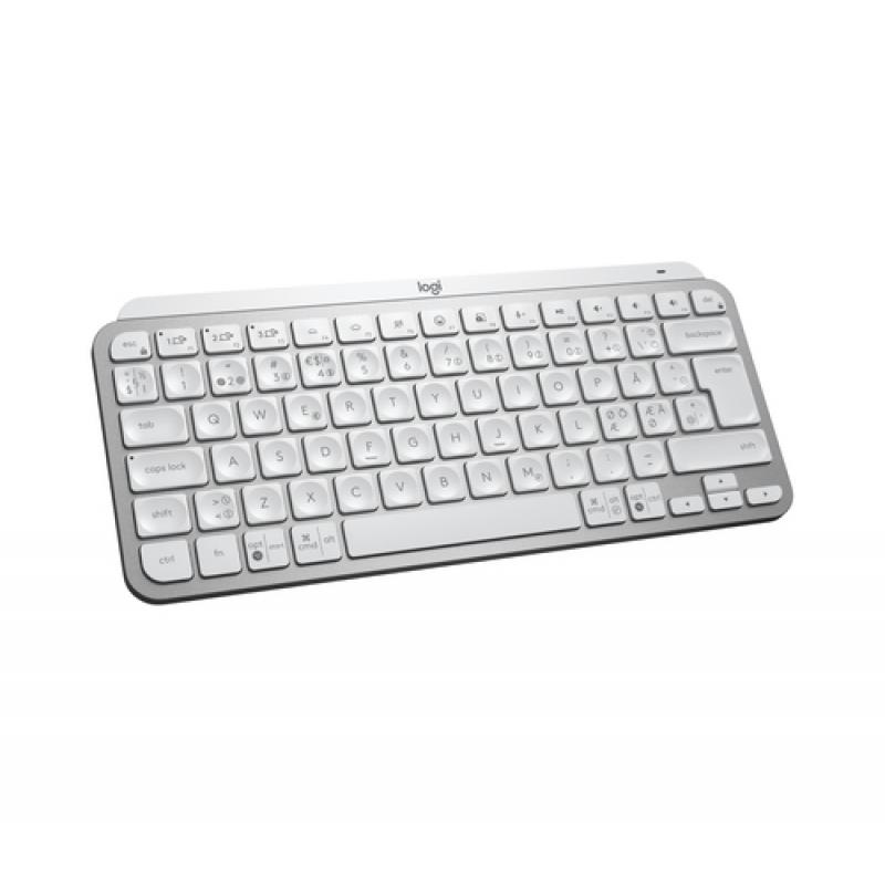 Logitech MX Keys Mini for Business teclado RF Wireless + Bluetooth QWERTY Nórdico Aluminio, Blanco