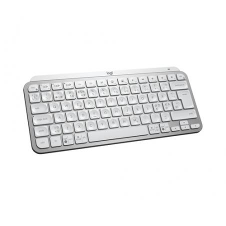 Logitech MX Keys Mini for Business teclado RF Wireless + Bluetooth QWERTY Nórdico Aluminio, Blanco