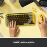 Logitech POP Keys Wireless Mechanical Keyboard With Emoji Keys teclado RF Wireless + Bluetooth QWERTY Español Negro, Gris, Amari