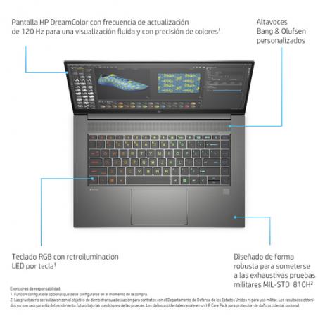 HP ZBook Studio 15.6 G8 i7-11800H Estación de trabajo móvil 39,6 cm (15.6") Full HD Intel® Core™ i7 16 GB DDR4-SDRAM 512 GB SSD 