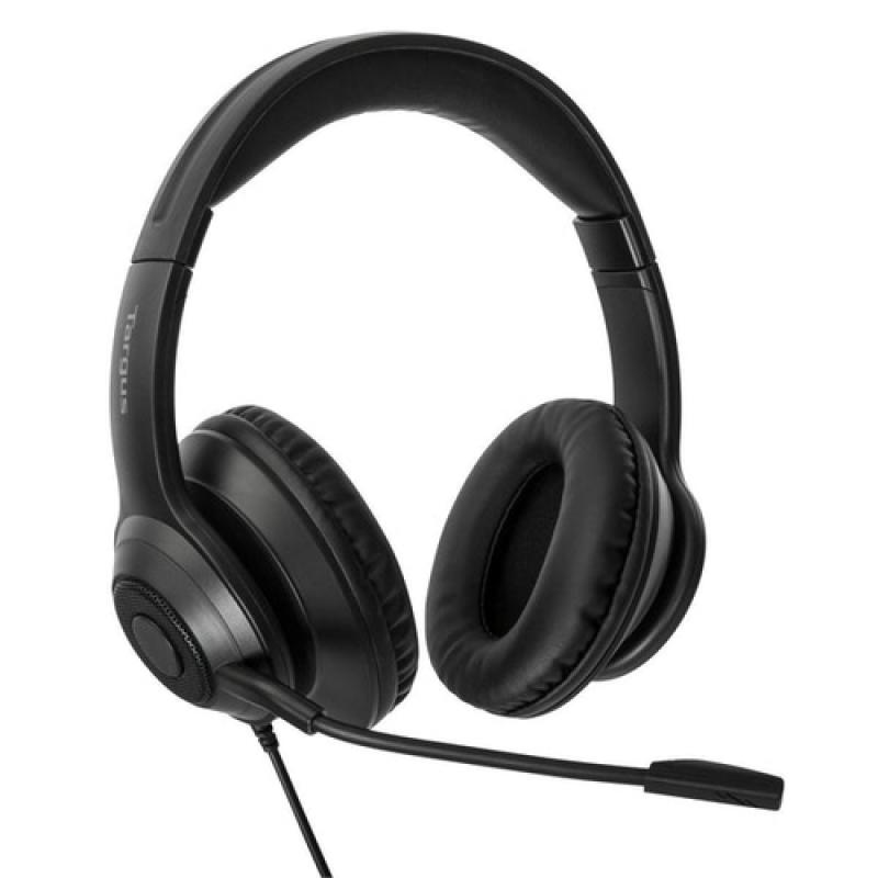 Targus AEH102GL auricular y casco Auriculares Alámbrico Diadema Llamadas/Música USB tipo A Negro