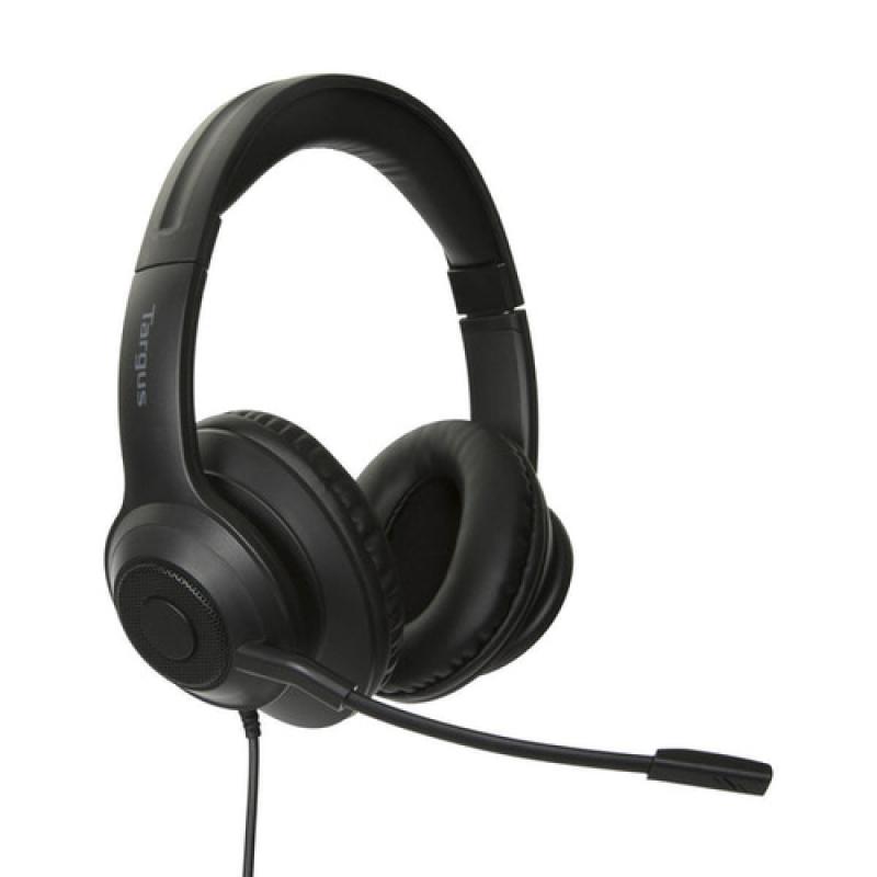 Targus AEH102GL auricular y casco Auriculares Alámbrico Diadema Llamadas/Música USB tipo A Negro