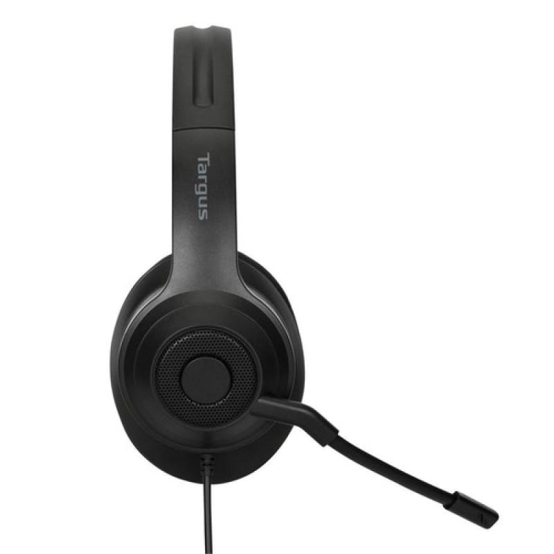 Targus AEH102GL auricular y casco Auriculares Alámbrico Diadema Llamadas/Música USB tipo A Negro