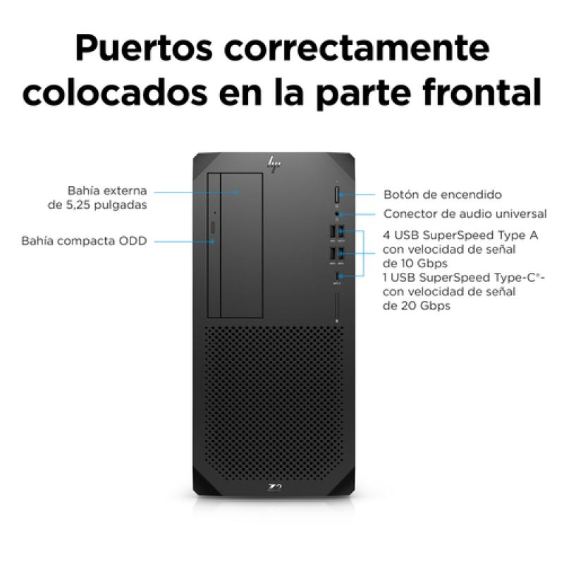 HP Z2 G9 i7-12700 Torre Intel® Core™ i7 16 GB DDR5-SDRAM 512 GB SSD Windows 10 Pro PC Negro