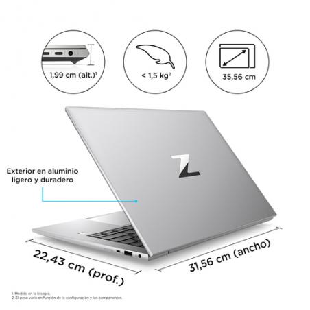HP ZBook Firefly 14 G9 i5-1240P Estación de trabajo móvil 35,6 cm (14") WUXGA Intel® Core™ i5 16 GB DDR5-SDRAM 512 GB SSD Wi-Fi 