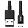 Tripp Lite M100-003-BK Cable de Sincronización y Carga USB A a Lightning, Certificado MFi - Negro, M/M, USB 2.0, 0.91 m [3 pies]