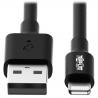 Tripp Lite M100-003-BK Cable de Sincronización y Carga USB A a Lightning, Certificado MFi - Negro, M/M, USB 2.0, 0.91 m [3 pies]