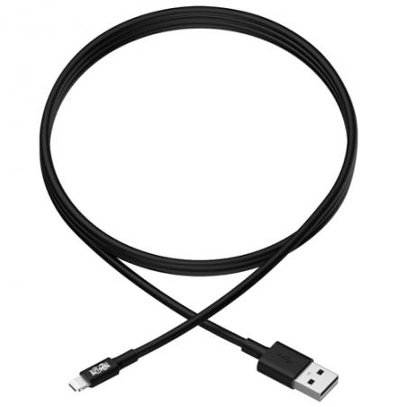 Tripp Lite M100-003-BK Cable de Sincronización y Carga USB A a Lightning, Certificado MFi - Negro, M/M, USB 2.0, 0.91 m [3 pies]