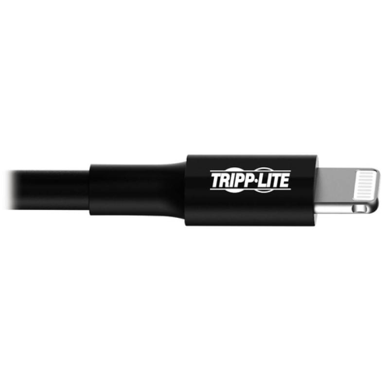 Tripp Lite M100-003-BK Cable de Sincronización y Carga USB A a Lightning, Certificado MFi - Negro, M/M, USB 2.0, 0.91 m [3 pies]