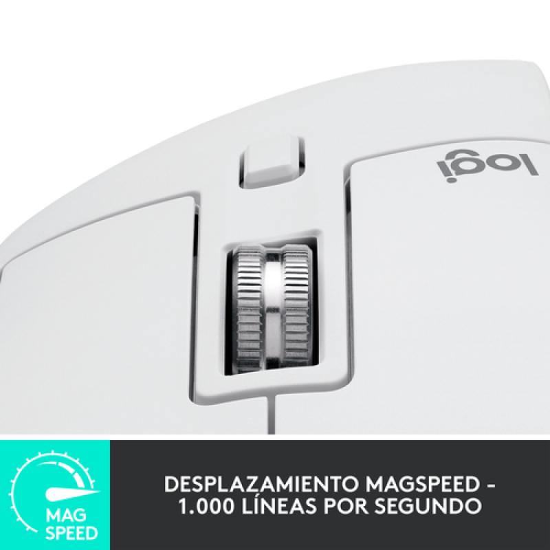 Logitech MX Master 3S ratón mano derecha RF Wireless + Bluetooth Laser 8000 DPI