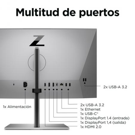 HP Z24m G3 60,5 cm (23.8") 2560 x 1440 Pixeles Quad HD Plata