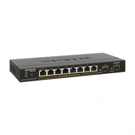 NETGEAR GS310TP Gestionado L2 Gigabit Ethernet (10/100/1000) Energía sobre Ethernet (PoE) Negro