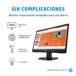 HP P22va G4 54,6 cm (21.5") 1920 x 1080 Pixeles Full HD LED Negro