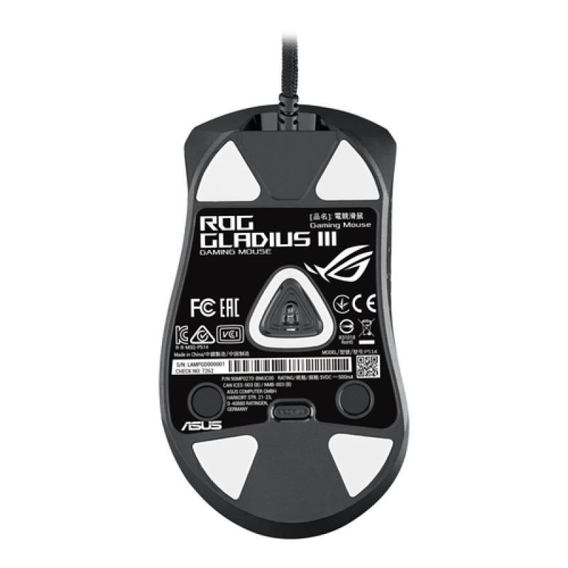 ASUS ROG Gladius III ratón mano derecha USB tipo A Óptico 19000 DPI