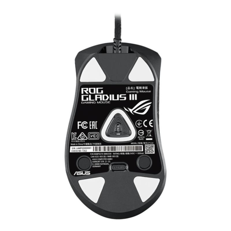 ASUS ROG Gladius III Wireless ratón mano derecha RF Wireless + Bluetooth + USB Type-A Óptico 19000 DPI