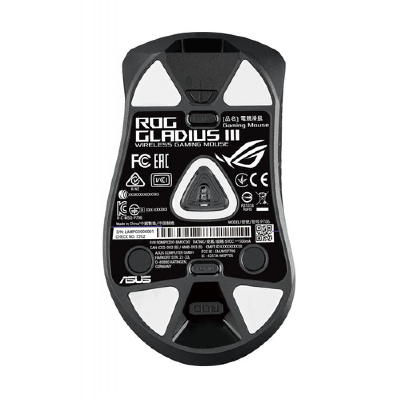 ASUS ROG Gladius III Wireless ratón mano derecha RF Wireless + Bluetooth + USB Type-A Óptico 19000 DPI