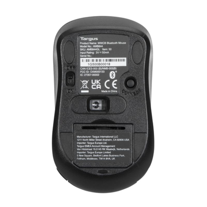 Targus AMB844GL ratón Ambidextro Bluetooth Óptico 1000 DPI