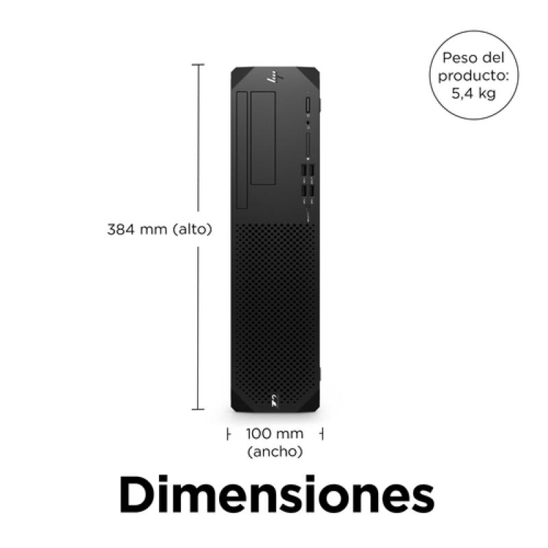 HP Z2 G5 i7-12700 SFF Intel® Core™ i7 16 GB DDR5-SDRAM 512 GB SSD Windows 10 Pro Puesto de trabajo Negro