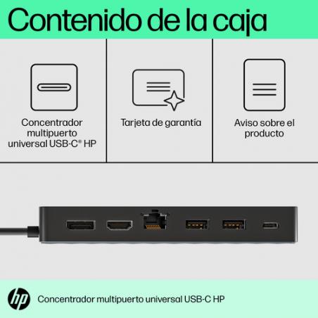 HP 50H55AA hub de interfaz USB 3.2 Gen 2 (3.1 Gen 2) Type-C Negro