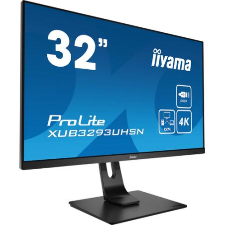 iiyama ProLite XUB3293UHSN-B1 pantalla para PC 80 cm (31.5") 3840 x 2160 Pixeles 4K Ultra HD LED Gris