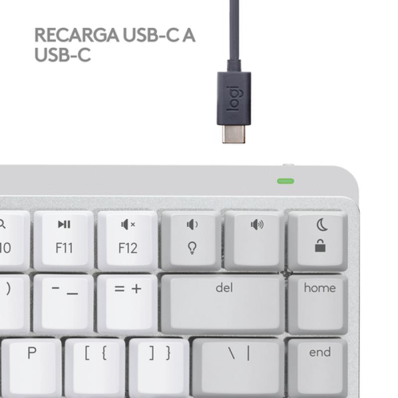 Logitech MX Mini Mechanical for Mac teclado Bluetooth QWERTY Internacional de EE.UU. Gris, Blanco