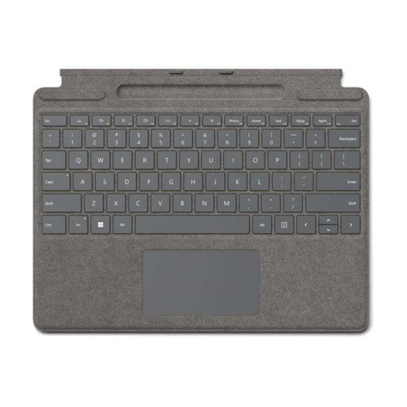 Microsoft Surface Pro Signature Keyboard Platino Microsoft Cover port QWERTY Español
